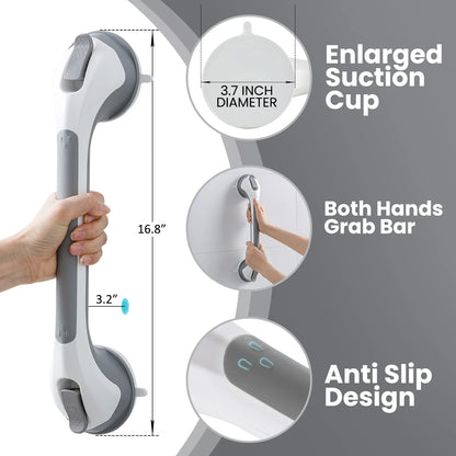 TAILI Shower Grab Bar for Seniors Suction Grab Bars for Bathtubs and Showers Heavy Duty Shower Handle Removable Shower Handrails