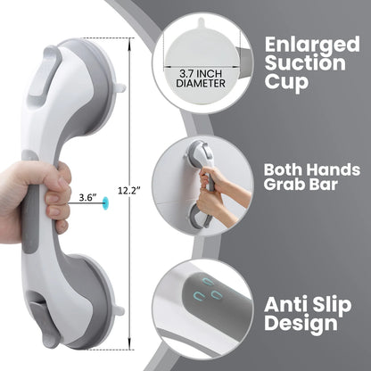 TAILI Shower Grab Bar for Seniors Suction Grab Bars for Bathtubs and Showers Heavy Duty Shower Handle Removable Shower Handrails