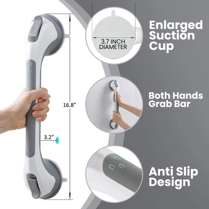 TAILI Shower Grab Bar for Seniors Suction Grab Bars for Bathtubs and Showers Heavy Duty Shower Handle Removable Shower Handrails